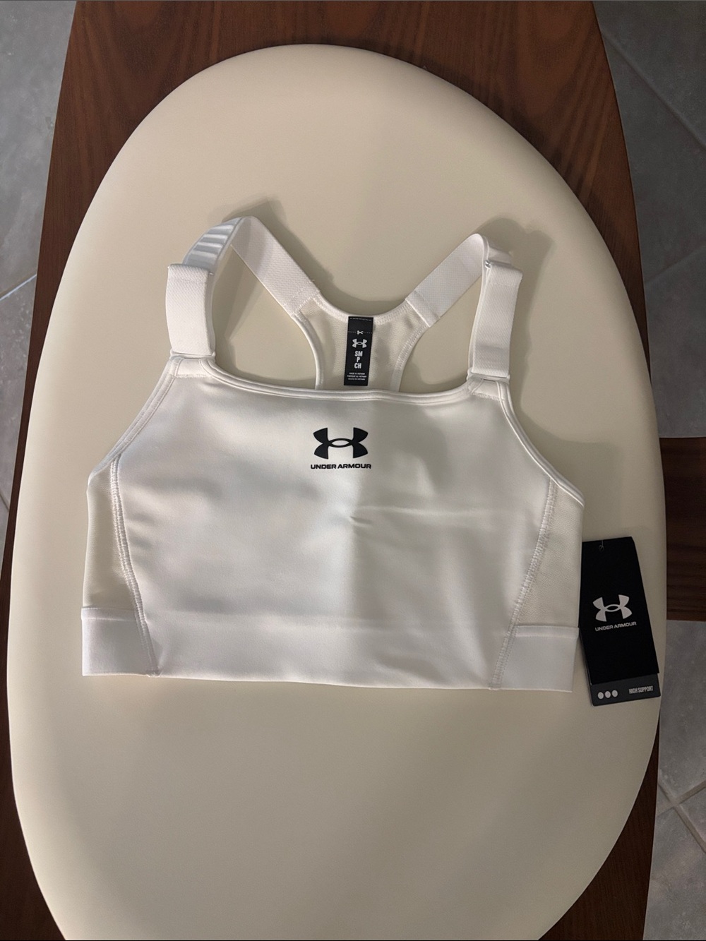 Under Armour White Women’s Athletic Swim Bikini Top